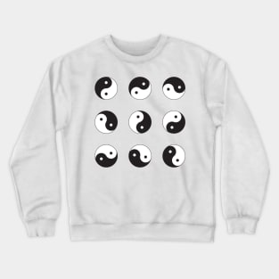 Rotating Yin and Yang symbol pattern Crewneck Sweatshirt